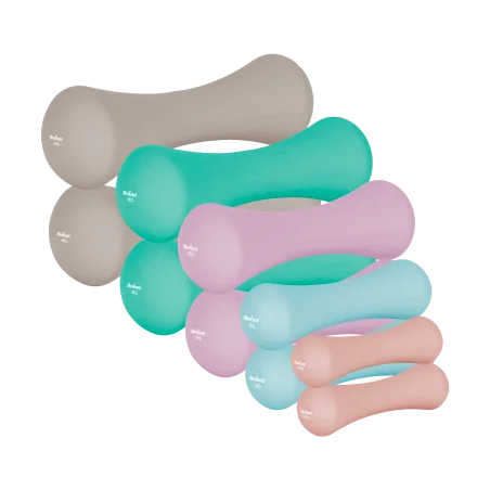 Hantelki żeliwne neoprenowe zestaw 21kg (2x0.5kg+2x1kg+2x2kg+2x3kg+2x4kg), REBEL ACTIVE