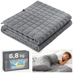 Kołdra obciążeniowa, koc sensoryczny dla dzieci i dorosłych, 150x200 cm, 6,8 kg
