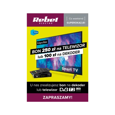 Plakat Kruger&Matz - Bon na TV i dekoder