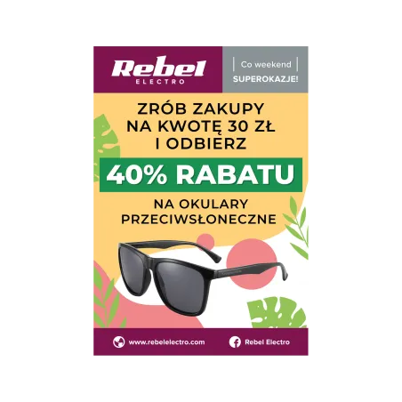 Plakat Rebel Electro - Promocja na okulary