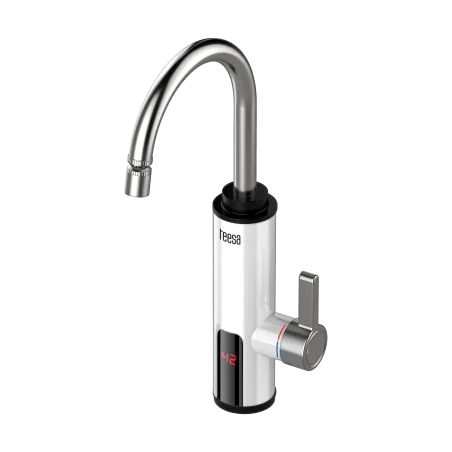 Przepływowy podgrzewacz wody - bateria kuchenna biała