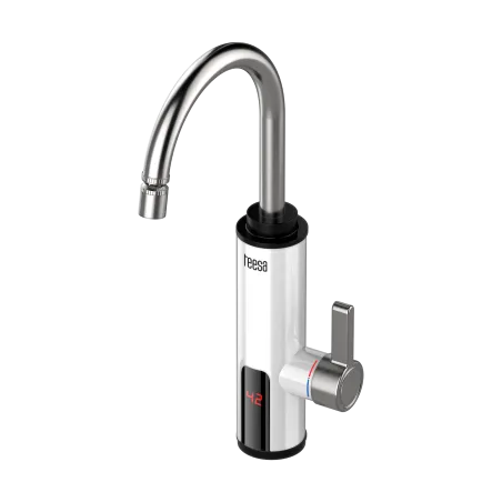 Przepływowy podgrzewacz wody - bateria kuchenna biała