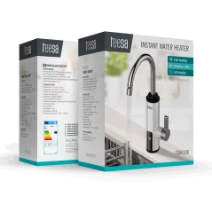 Przepływowy podgrzewacz wody - bateria kuchenna biała