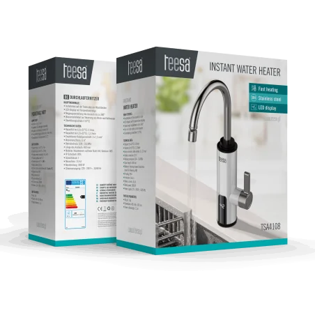 Przepływowy podgrzewacz wody - bateria kuchenna biała