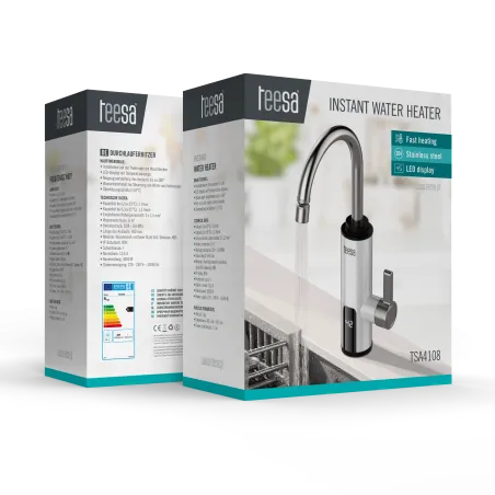 Przepływowy podgrzewacz wody - bateria kuchenna biała