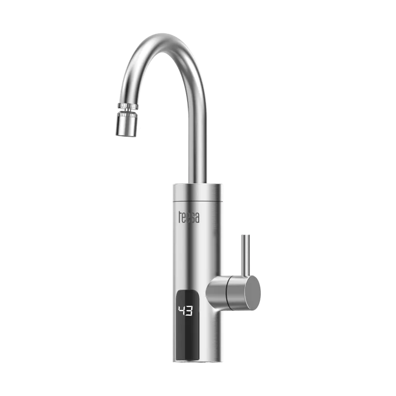 Przepływowy podgrzewacz wody - bateria kuchenna metalowa