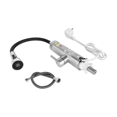 Przepływowy podgrzewacz wody - bateria metalowa kuchenna z elastyczną wylewką