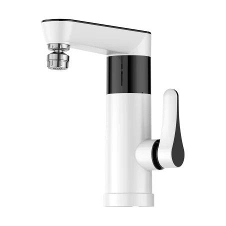 Przepływowy podgrzewacz wody - bateria stojąca biała