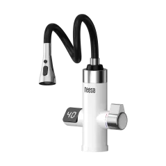 Przepływowy podgrzewacz wody bateria kuchenna z elastyczną wylewką