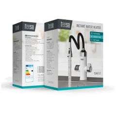 Przepływowy podgrzewacz wody bateria kuchenna z elastyczną wylewką