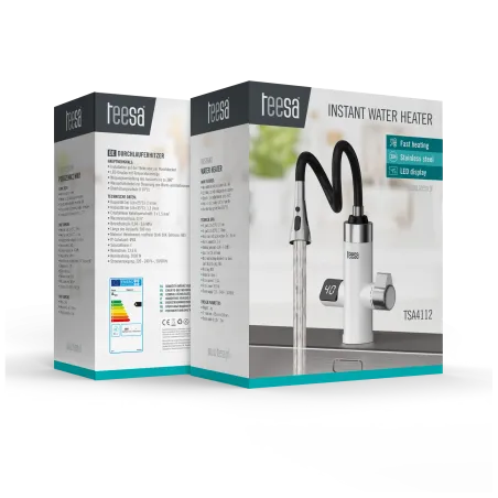 Przepływowy podgrzewacz wody bateria kuchenna z elastyczną wylewką