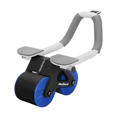 Przyrząd do ćwiczenia mięśni brzucha z timerem, AB roller Wheel AB-3 , kolor czarno-niebieski , REBEL ACTIVE