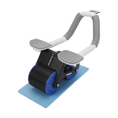 Przyrząd do ćwiczenia mięśni brzucha z timerem, AB roller Wheel AB-3 , kolor czarno-niebieski , REBEL ACTIVE