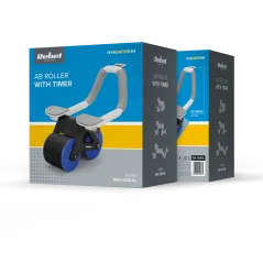 Przyrząd do ćwiczenia mięśni brzucha z timerem, AB roller Wheel AB-3 , kolor czarno-niebieski , REBEL ACTIVE