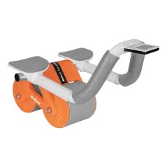 Przyrząd do ćwiczenia mięśni brzucha z timerem, AB roller Wheel AB-3 , kolor szaro-pomarańczowy , REBEL ACTIVE