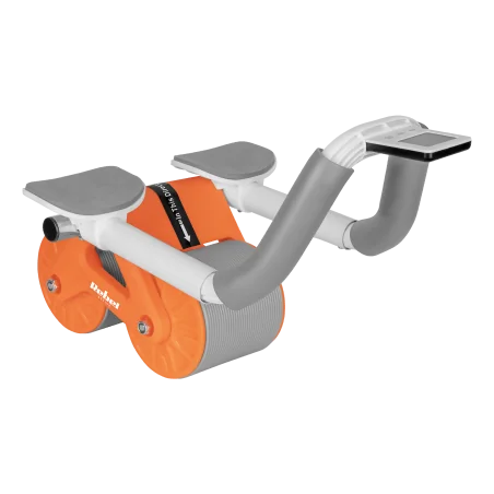Przyrząd do ćwiczenia mięśni brzucha z timerem, AB roller Wheel AB-3 , kolor szaro-pomarańczowy , REBEL ACTIVE