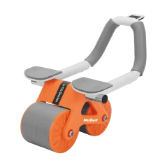 Przyrząd do ćwiczenia mięśni brzucha z timerem, AB roller Wheel AB-3 , kolor szaro-pomarańczowy , REBEL ACTIVE