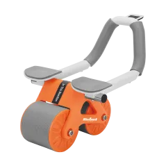 Przyrząd do ćwiczenia mięśni brzucha z timerem, AB roller Wheel AB-3 , kolor szaro-pomarańczowy , REBEL ACTIVE