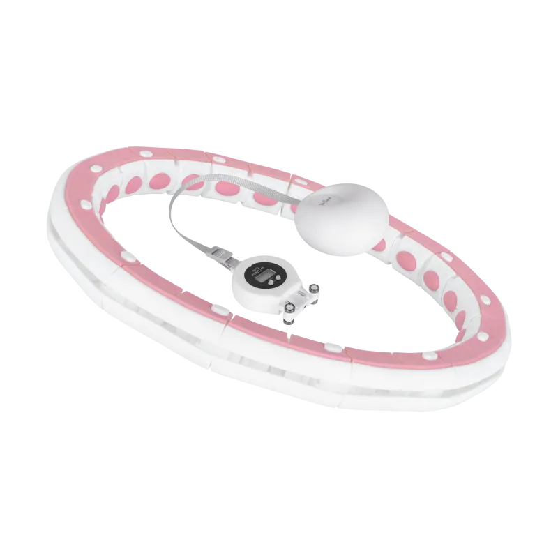 Smart Hula Hop odchudzające koło z licznikiem, wypustkami i obciążeniem 50cm, różowe, REBEL ACTIVE Smart Hula Hop odchudzające koło z licznikiem, wypustkami i obciążeniem 50cm, różowe, REBEL ACTIVE