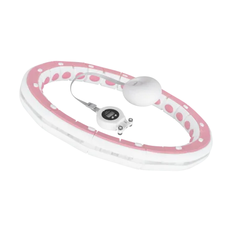 Smart Hula Hop odchudzające koło z licznikiem, wypustkami i obciążeniem 50cm, różowe, REBEL ACTIVE