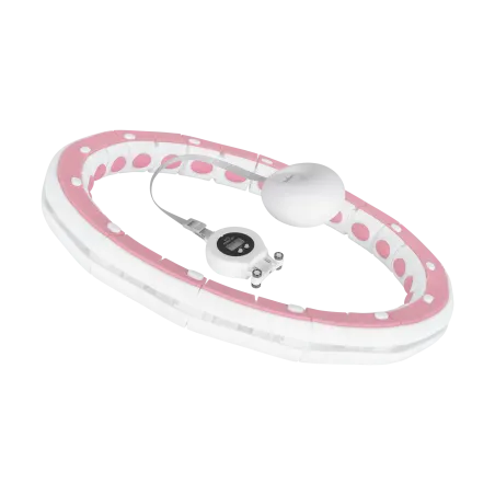 Smart Hula Hop odchudzające koło z licznikiem, wypustkami i obciążeniem 50cm, różowe, REBEL ACTIVE