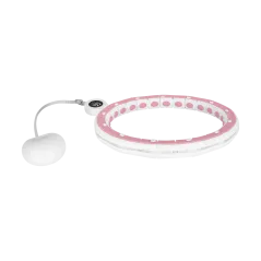 Smart Hula Hop odchudzające koło z licznikiem, wypustkami i obciążeniem 50cm, różowe, REBEL ACTIVE