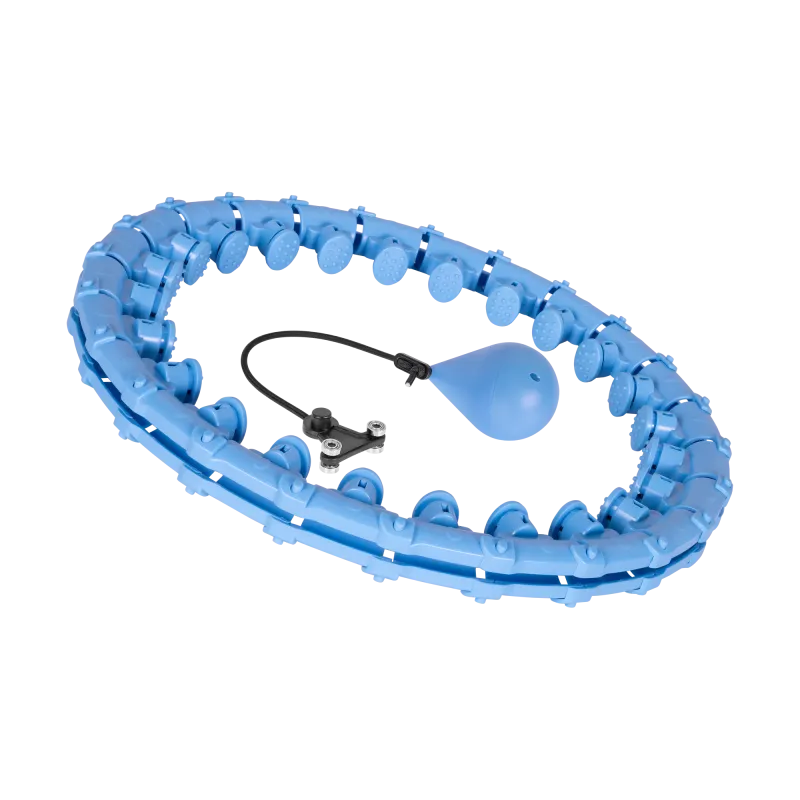 Smart Hula Hop odchudzające koło z wypustkami i obciążeniem 50cm, niebieskie, REBEL ACTIVE Smart Hula Hop odchudzające koło z wypustkami i obciążeniem 50cm, niebieskie, REBEL ACTIVE