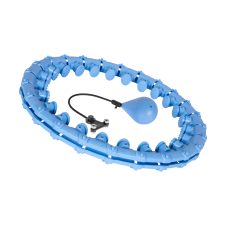 Smart Hula Hop odchudzające koło z wypustkami i obciążeniem 50cm, niebieskie, REBEL ACTIVE