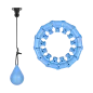 Smart Hula Hop odchudzające koło z wypustkami i obciążeniem 50cm, niebieskie, REBEL ACTIVE Smart Hula Hop odchudzające koło z wypustkami i obciążeniem 50cm, niebieskie, REBEL ACTIVE