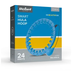 Smart Hula Hop odchudzające koło z wypustkami i obciążeniem 50cm, niebieskie, REBEL ACTIVE