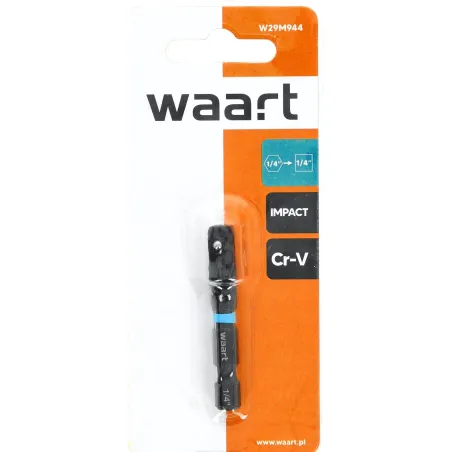 Adapter udarowy 1/4" hex na 1/4" kwadrat