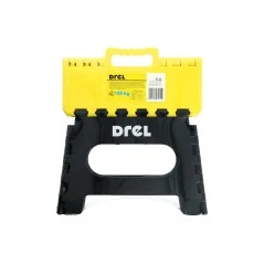 Stołek składany 150 kg, plastikowy, Drel, polski, B2B