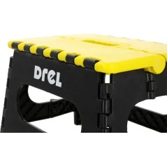Stołek składany 150 kg, plastikowy, Drel, polski, B2B