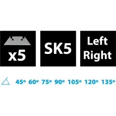 Nożyce do cięcia pod kątem 220 mm , ostrza zapasowe 5 szt.