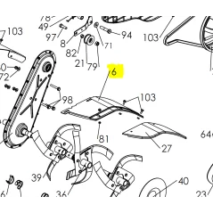 Osłona noży lewa wewnętrzna Pubert Vario CZĘŚĆ ORYGINALNA