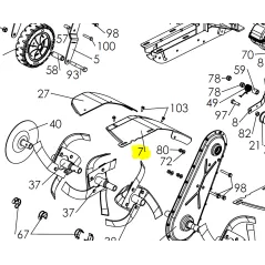 Osłona noży prawa wewnętrzna Pubert Vario CZĘŚĆ ORYGINALNA
