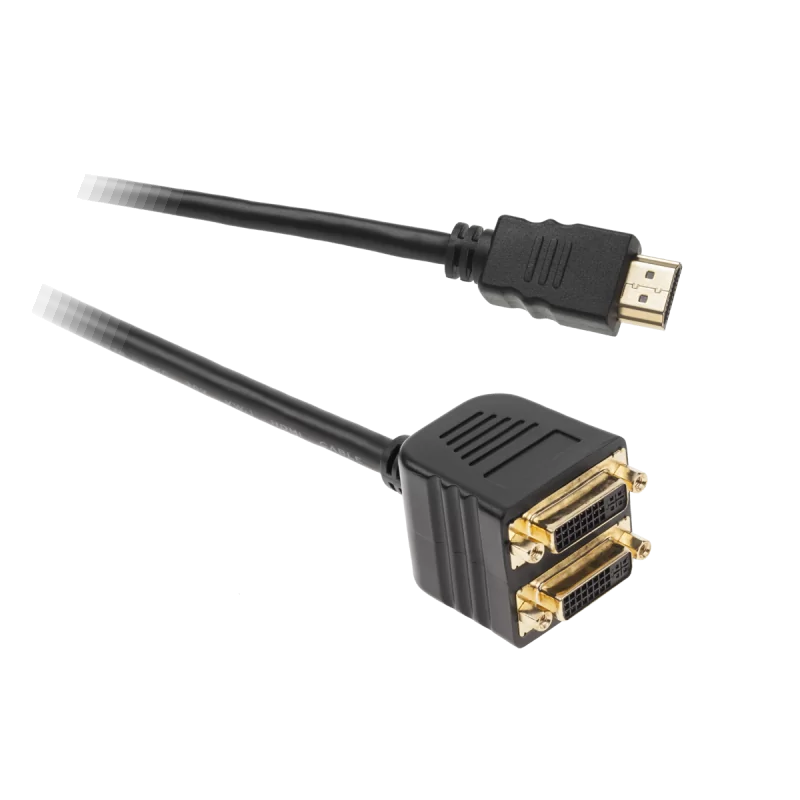 HDMI wtyk na 2 x DVI 24+5 gniazdo