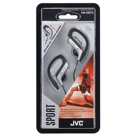 JVC HE-EB75 Słuchawki sportowe za ucho srebrne