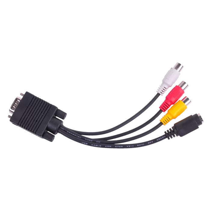 Kabel wt. VGA / gn.S-VIDEO+ 3x gn. RCA