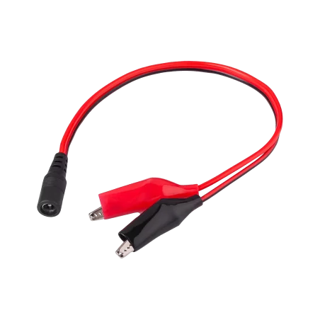 Kabel 1 x Gn.DC 2,1/5,5-krokodylki 25cm