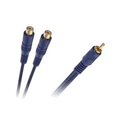 Kabel 1 x RCA wtyk - 2 gniazda RCA 0.2m