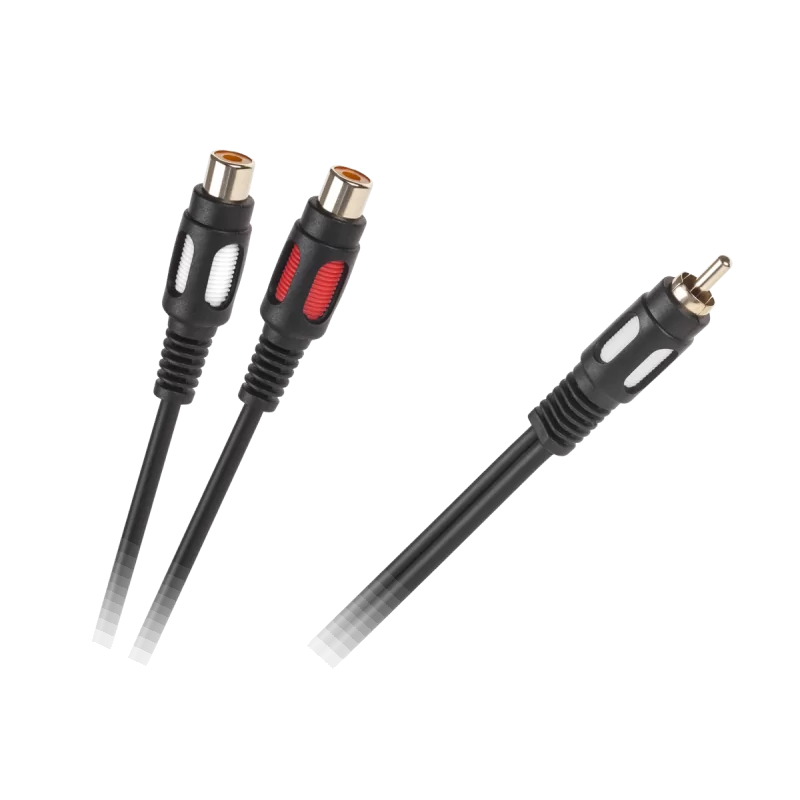 Kabel 1RCA-2 gniazda RCA 25cm