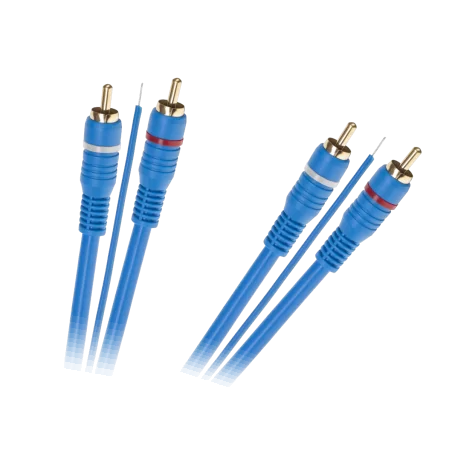 Kabel 2 x RCA - 2 x RCA + żyła 5m