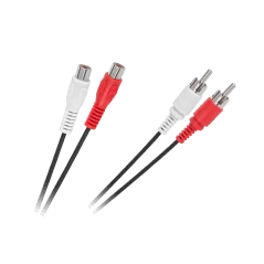 Kabel 2 x RCA wtyk - 2 x RCA gniazdo 1,5m