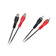 Kabel 2 x RCA wtyk - 2 x RCA gniazdo 3m