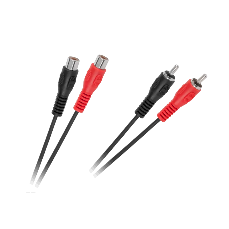 Kabel 2 x RCA wtyk - 2 x RCA gniazdo 3m