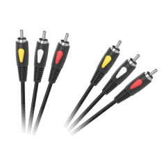 Kabel 3RCA-3RCA 1.0m Cabletech Eco-Line