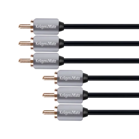 Kabel 3RCA-3RCA component 3.0m Kruger&Matz