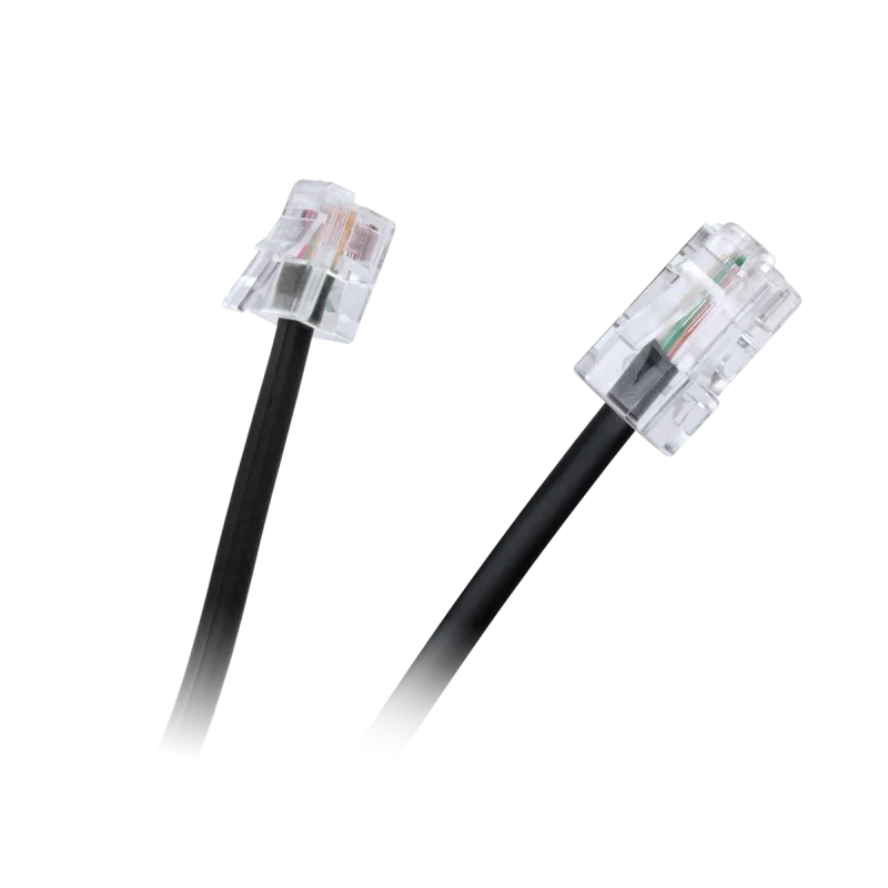 Kabel 8P4C - 6P4C, 6m, czarny