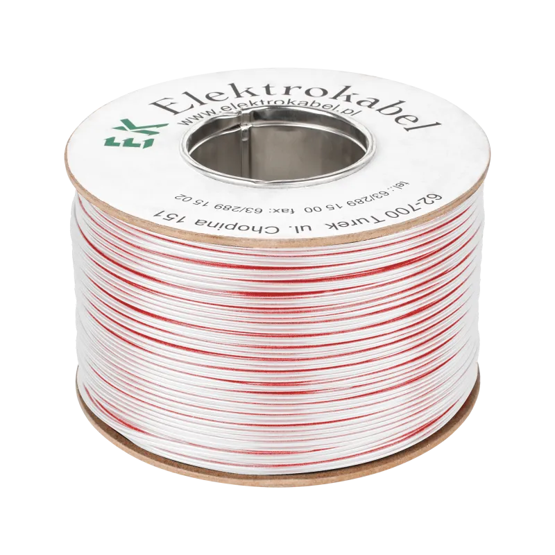 Kabel głośnikowy SMYp 2 x 0,35mm biały 200m